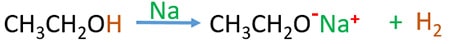 ethanol and sodium reaction